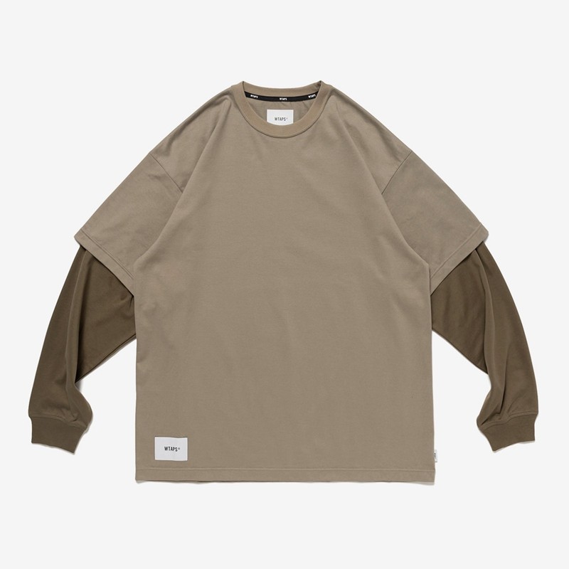 四季出品现货WTAPS SLDR 01 LS COTTON印花假两件长袖T恤男款25AW评价