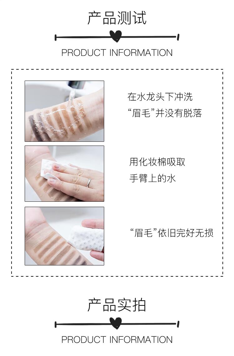 VEECCI tự động xoay lông mày bút chì nữ không thấm nước và chống mồ hôi không đánh dấu bền chống nhòe một từ lông mày với bàn chải lông mày - Bút chì lông mày / Bột / Stick cây vẽ chân mày
