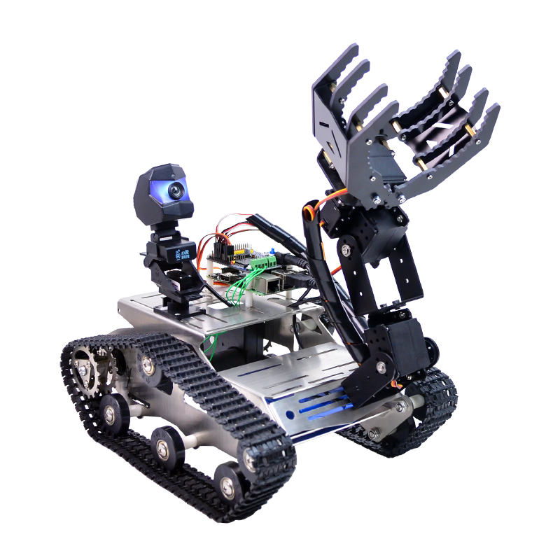 [USD 769.41] Raspberry Pie 4B4G Mechanical Arm Tracked Trolley WiFi ...