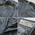 ANG2 Hoạ tiết được giặt là tốt, quần denim nam sọc cũ của Nhật Bản - Quần làm việc