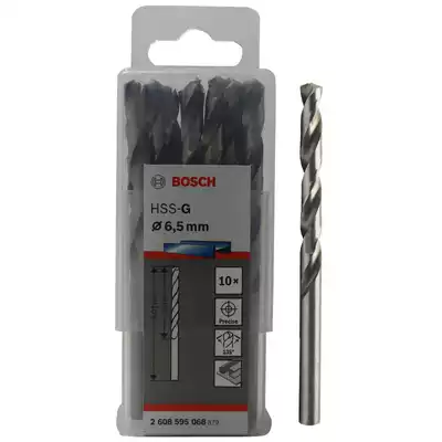 German Bosch high-speed net twist drill straight handle round shank metal electric drill drilling drill drill bit 6 5m