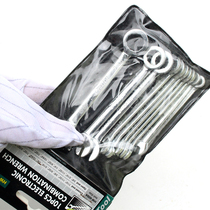 Taiwan Baoworkers HW-609A 10 pieces small mini plum blossom opening wrench group Ying-made opening wrench