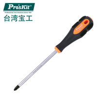Taiwan Baoworkers 9SD-222B Import Original Loaded Bicolor Soft Handle Cross Driver Screwdriver 8 * 150mm
