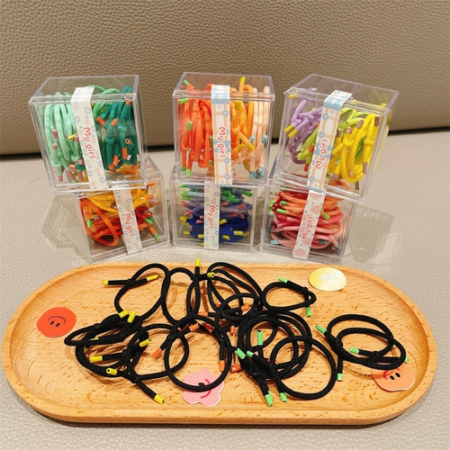 Эластичный детский безвредный аксессуар для волос, детская резинка для волос, не повреждает волосы