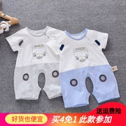 Quần áo bé Xiêm mùa hè điều hòa không khí phù hợp với đồ ngủ ngắn tay sơ sinh cotton thân áo bé romper mùa hè - Áo liền quần