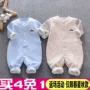 Quần áo cho bé mùa thu đông 2018 mới ấm áp một mảnh Quần áo cotton dày 9 tháng Quần áo bé trai cotton 6 bông áo liền quần cho bé chính hãng