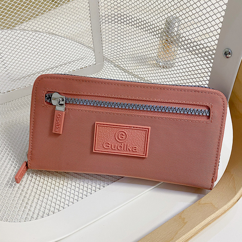 GUDIKA2022 new long version wallet nylon cloth lightweight multi-card card bag zipper mobile phone bag female hand wallet