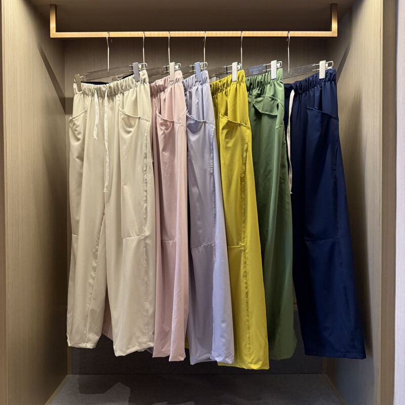 Summer New Style Outdoor Sports Couple Casual Quick-Dry Wide-Leg Pants Versatile Fashion Slimming 713