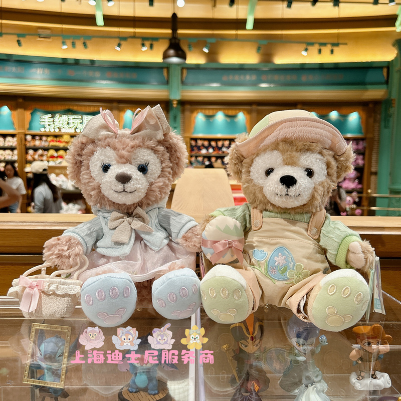 Shanghai Disneyland 2025 Spring Duffy and Shelliemay Plush Dolls for Children's Wedding Bed Decoration Shanghai Disneyland 2025 Spring Duffy and Shelliemay Plush Dolls for Children's Wedding Bed Decoration
