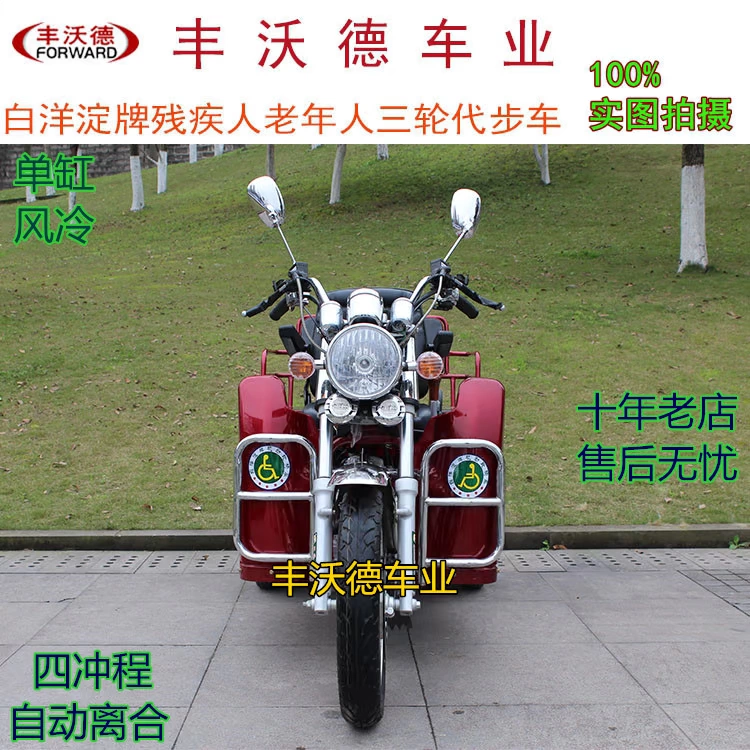 Baiyangdian 150 xe ba bánh tàn tật xe máy ba bánh có động cơ xe lăn người già xe du lịch giải trí - mortorcycles