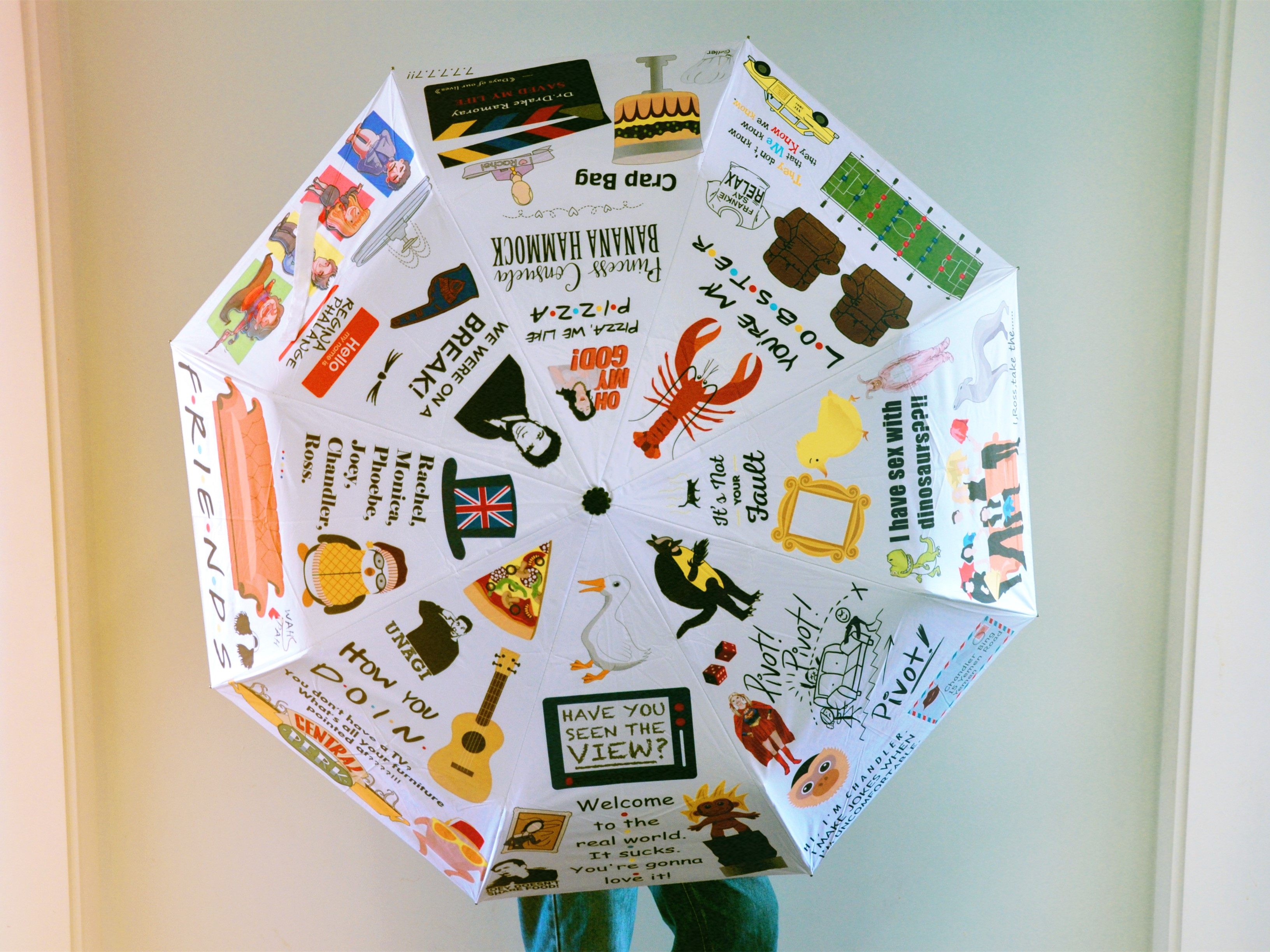 Original Friends Friends Surrounding American Retro Printing Centralperk Sunshade Sunshade Umbrella