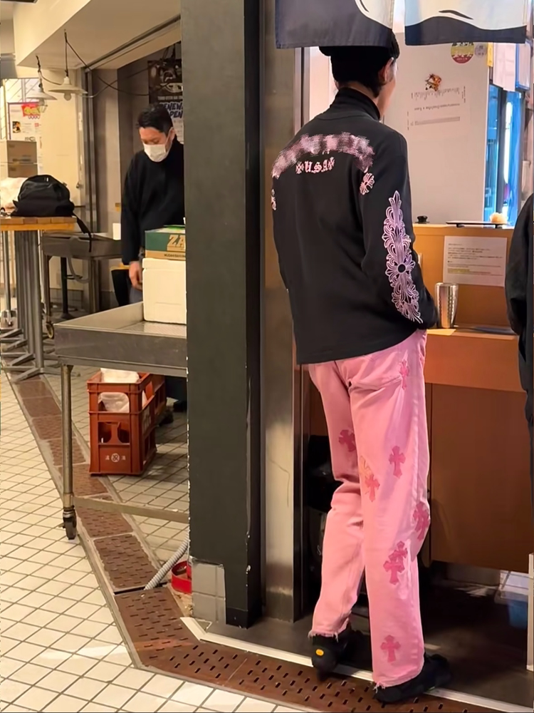 【GY品质】Matty boy联名ch风格粉色梵文印花华夫格套头上衣 2