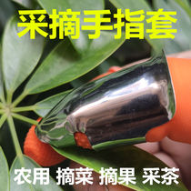 Remove flower pretzels glove multifunction finger guard finger guard iron nail finger head protective sleeve thumb sleeve stainless steel picking