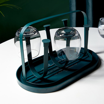Cup shelf storage rack upside down table ins Cup rack teacup drain rack metal decorative rack multi-purpose rack non-slip