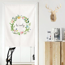 Hipster wreath simple Nordic kitchen half curtain bathroom partition curtain bedroom decoration hanging curtain fabric door custom