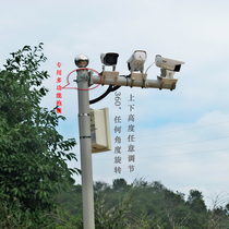 Surveillance camera Octagonal pole tube card Telephone pole cylindrical bracket Cross arm special hoop lock fixing clip