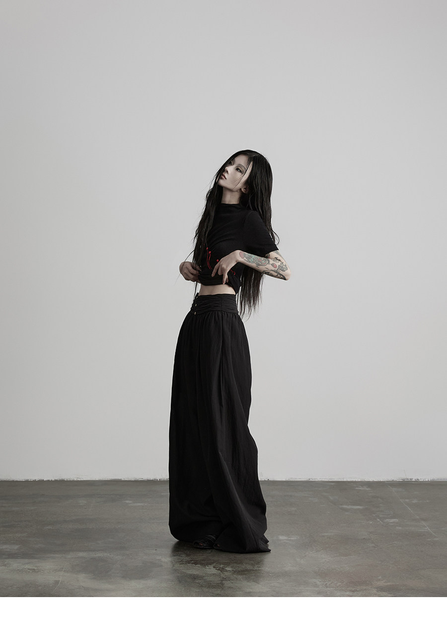 INDULGE Mystic Crinkle Loose Wide-Leg Pants