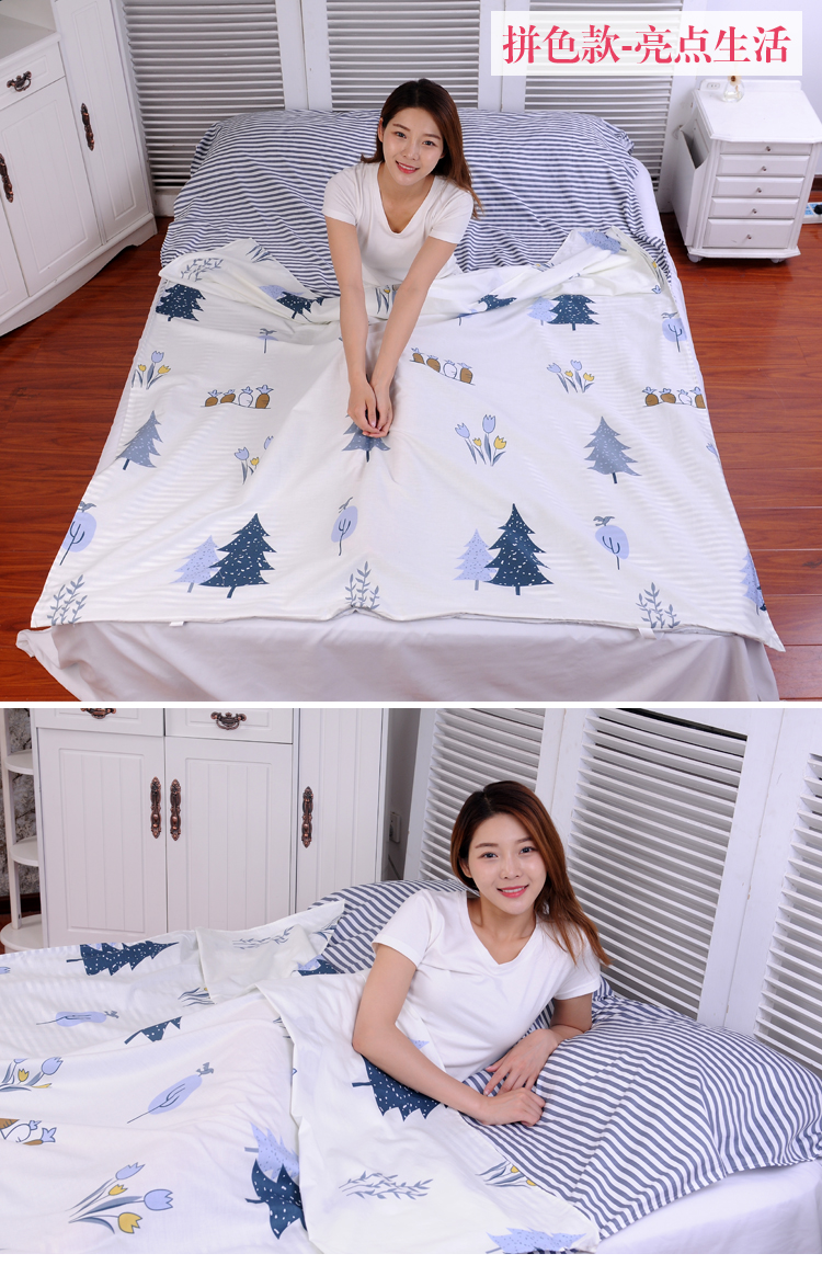 Bông du lịch bẩn túi ngủ bông du lịch vệ sinh tấm lót khách sạn xách tay khách sạn chăn người lớn túi ngủ túi ngủ desert fox