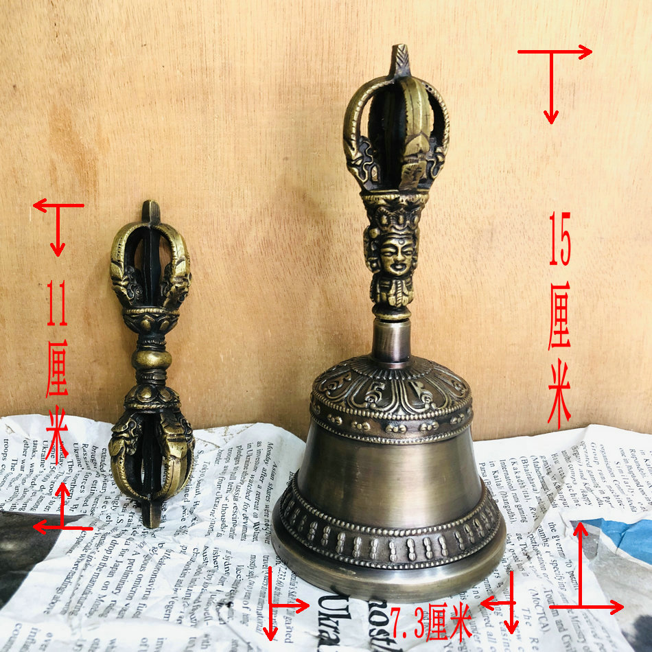 Nepal imports five strands of carved diamond bell pestle pure copper bell sound clear and crisp echo long quality French bell