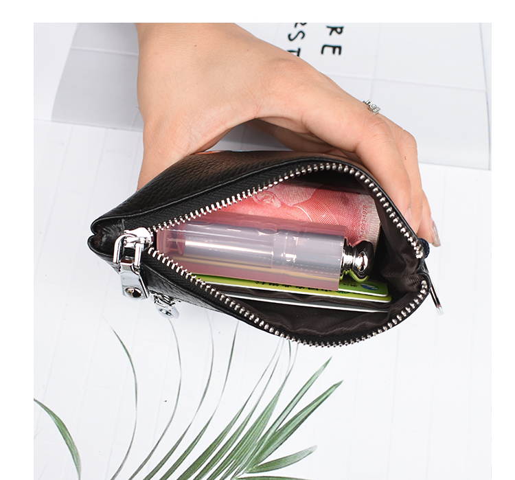 Ví da mới đơn giản nữ cá tính Phiên bản Hàn Quốc của ví nhỏ đoạn ngắn mini dễ thương túi đa năng - Ví tiền ví nam lv