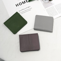 2021 Folding Mini Wallet Womens Short Leather Two Multi-function Ultra-thin Wallet Simple Korean Wallet