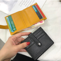 Card bag mens leather mini compact card bag simple multi card card holder large capacity Womens certificate holder card holder