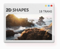 千种图形遮罩视差视频转场制作毛刺光效笔刷水墨手绘3D效果-AE模板下载