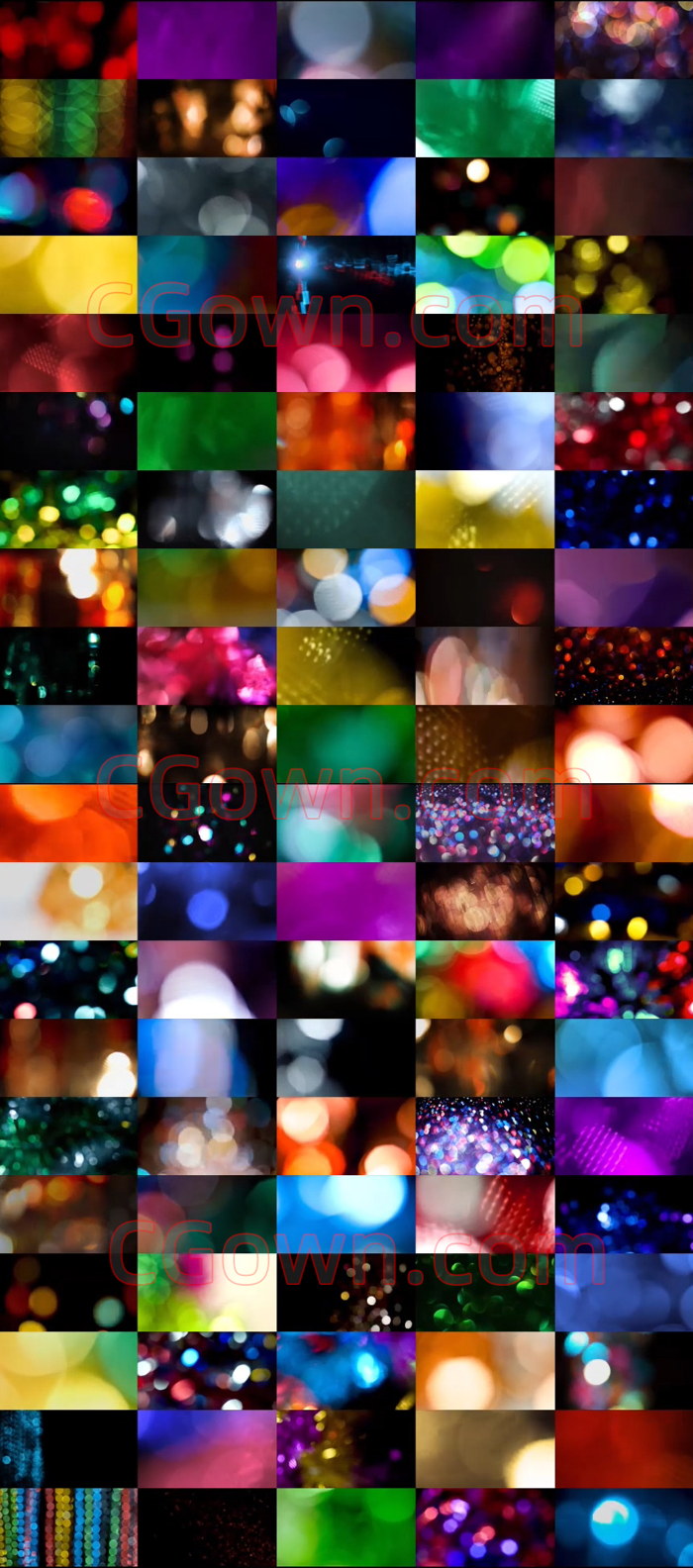 263种美丽散景光斑唯美光效元素4K分辨率视频素材47.5GB大小
