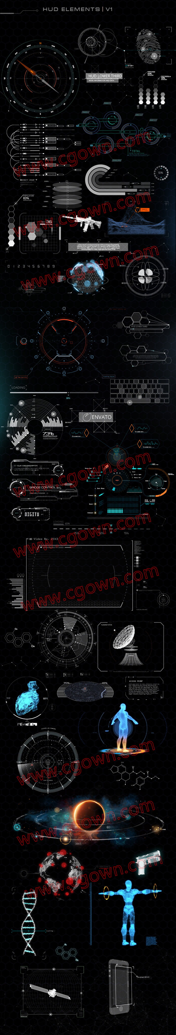 AE扩展脚本高科技军事信息化HUD动态UI元素科幻技术全息图表-CG资源网 AE扩展脚本高科技军事信息化HUD动态UI元素科幻技术全息图表