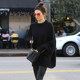 Kendall's same black round neck OVERSIZE design loose casual style slim wool knitted sweater