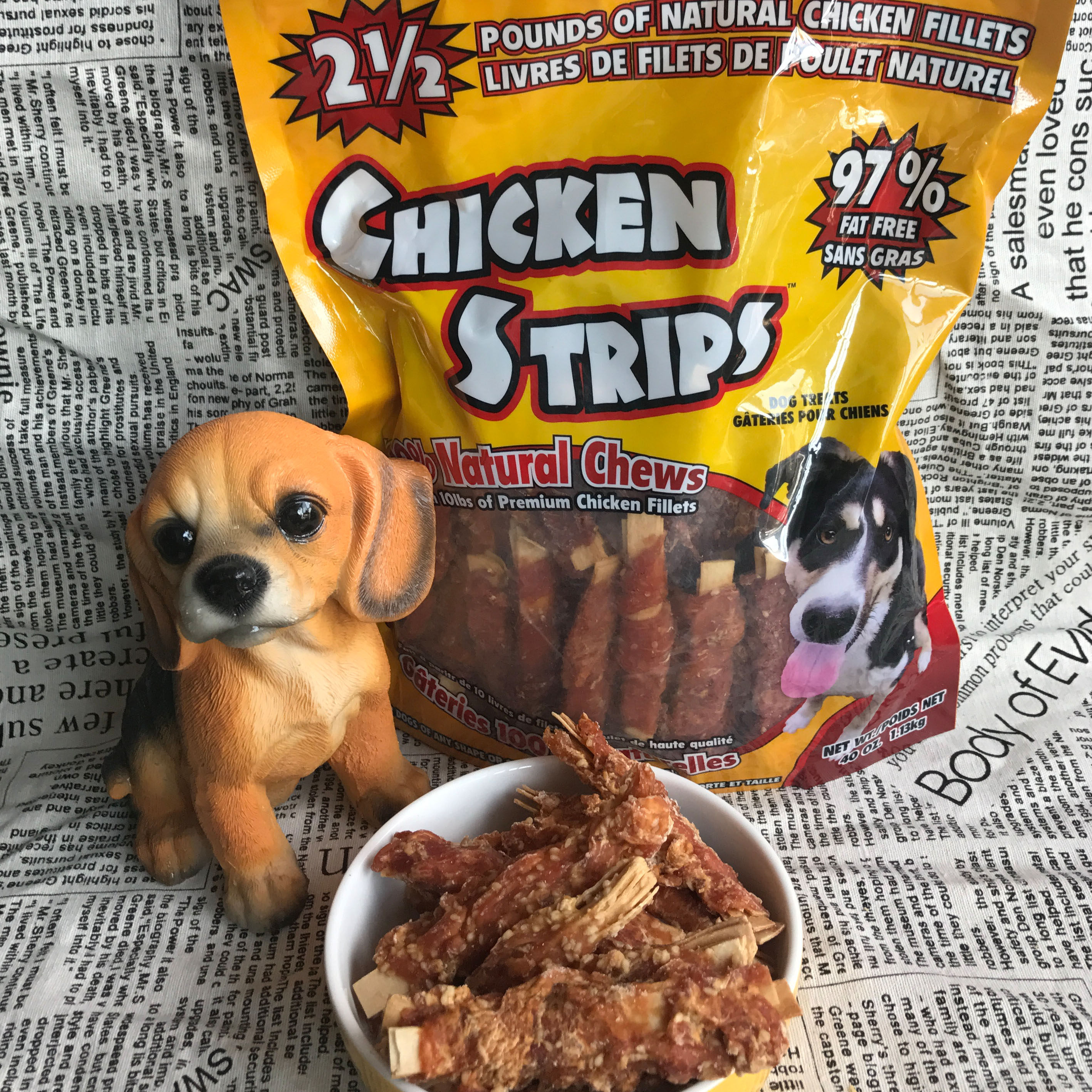 Pet dog snacks gold wool teddy dog chicken wrap around fish wicker chicken around cod meat strips of chicken 1 kg