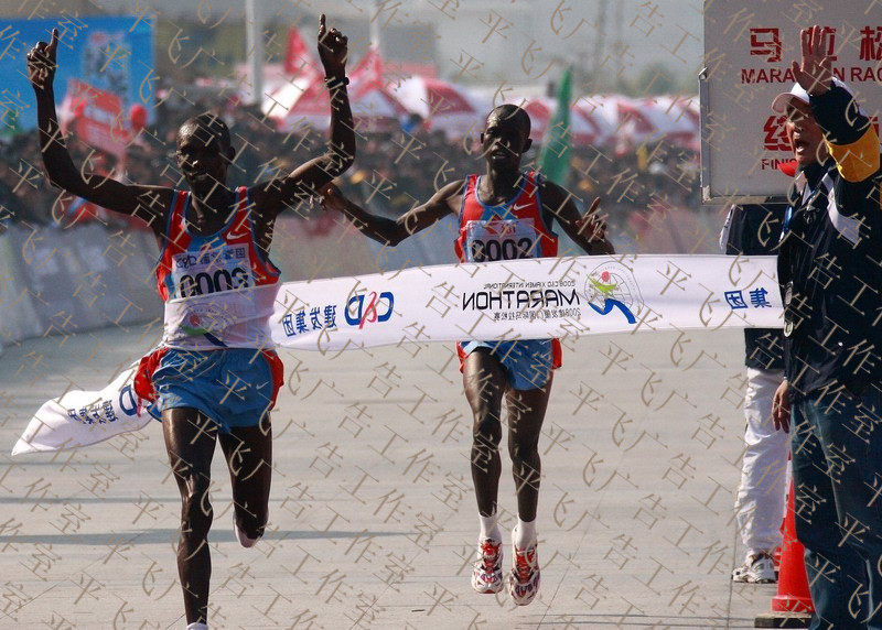 Starting line pattern race collision line LOGO with running finish sprint belt fixed to make number cloth collision belt