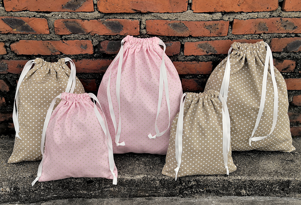 Simple Living Canvas Bunches Mouth Cashier Bags Travel Business Trips Clothing Classified Finishing Bags Multifunction Pumping Rope Bags 