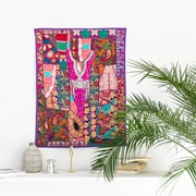 ShalaTree sari tấm thảm Ấn Độ handmade thảm trang trí tường Bohemian treo lên đặc biệt bàn cà phê nhỏ - Tapestry