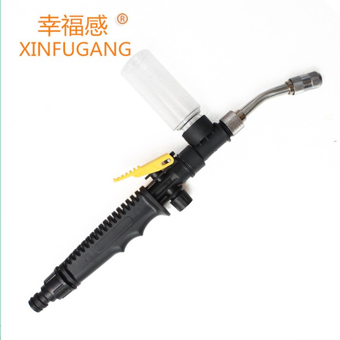 Stainless Steel Copper Pacifier Car Wash Spray Gun Head High-pressure Washing Machine Accessories Cleaning Tool Foam Straight Home