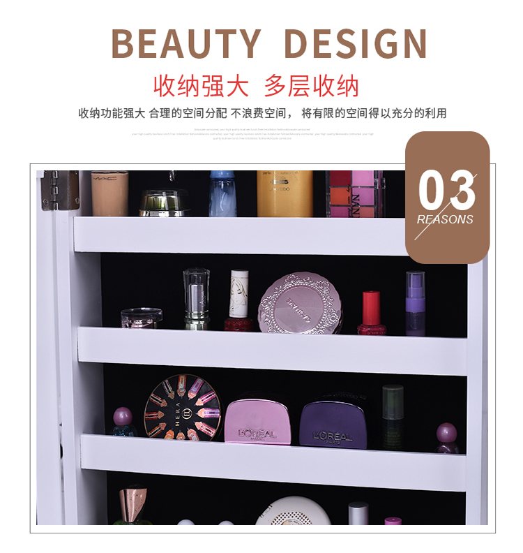 Đơn giản giảm béo gương phòng ngủ tường toàn thân gương nhà tường treo gương trang sức lưu trữ phù hợp tủ gương - Gương gương ốp tường trang trí