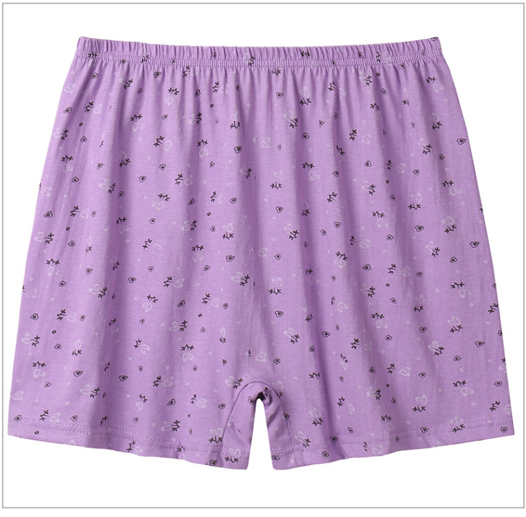 Đồ lót nữ bằng vải cotton, quần mẹ, cotton trung và già, góc phẳng, kích thước lớn, eo cao, quần lửng, bà đồ lót big size