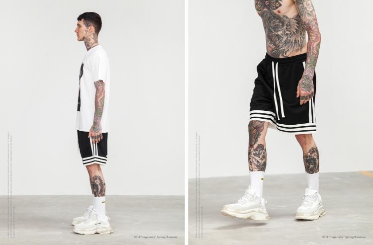 Thương hiệu thủy triều quốc gia nam và nữ BF đôi INS đường phố hip hop giản dị bóng rổ thể thao sọc nhấn quần short màu quần đùi