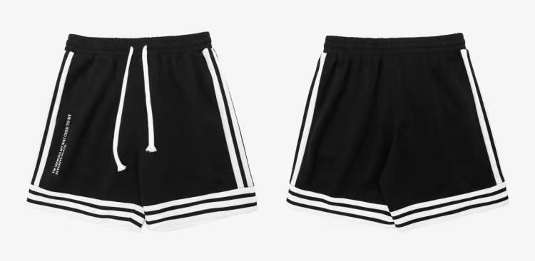 Thương hiệu thủy triều quốc gia nam và nữ BF đôi INS đường phố hip hop giản dị bóng rổ thể thao sọc nhấn quần short màu