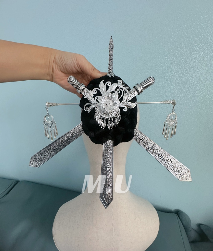 【Brand New】For Sale: Adult and Children's Fuzhou Three-Knife Three-Pin Hair Accessory Set, Ready-To-Wear