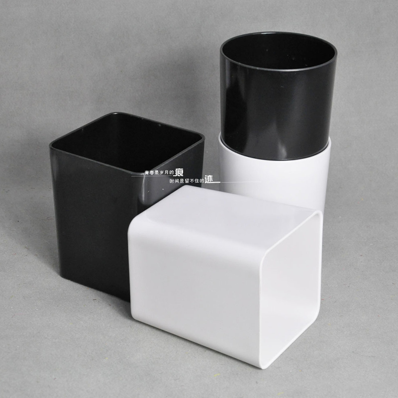 Acrylic Vase Plastic Flower Arrangement Round Flower Bucket Imitation Ceramic Flower Pot Modern Simple Hydroponic Green Plant Flower Dish