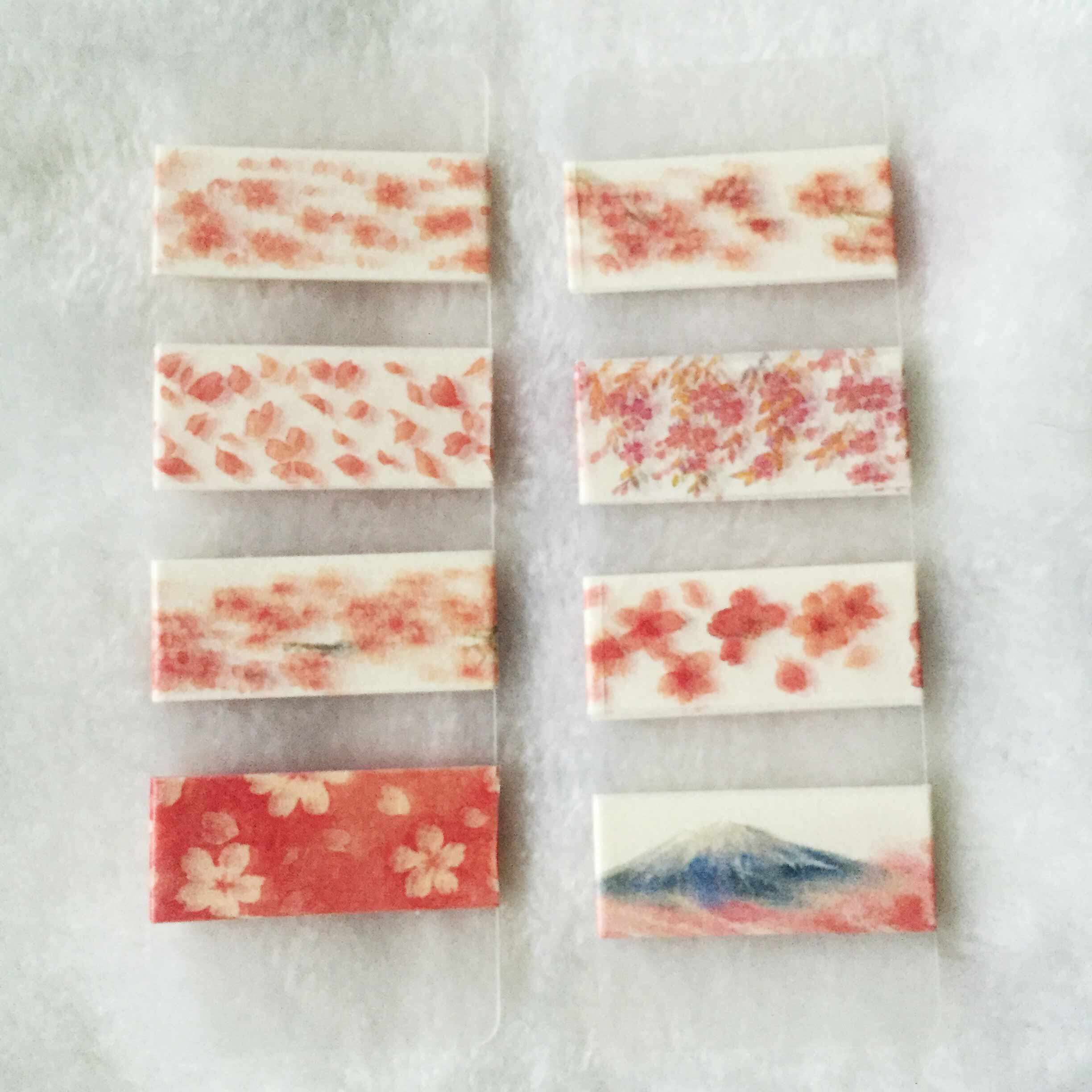 (Split 50cm) Hand painted Cherry Blossom Petal Series 8 Handbooks Perimeter DIY and Paper Domestically Produced Adhesive Tapes 2cm