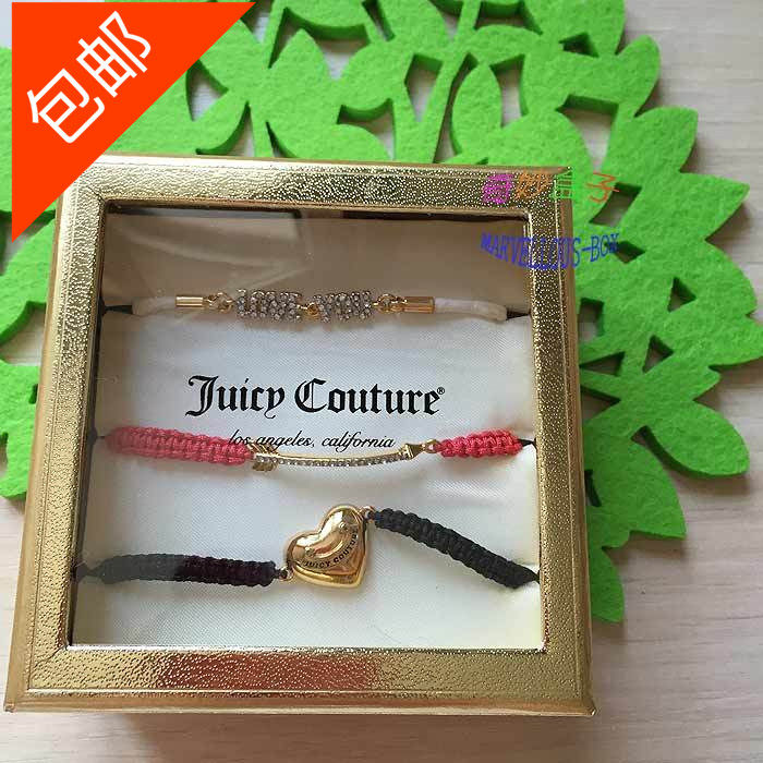 Juicy Couture Orange Nourishing American Official Web Sweet Bracelet Gift Box 3 pieces 