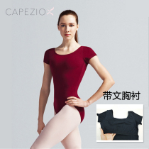United States imported CAPEZIO CAPEZIO ballet practice suit short-sleeved cotton gymnastics body suit CC400