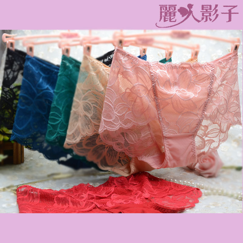 Four beauty shadow lady sexy lace in low waist briefs breathable 3202
