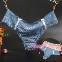 4 Le Bazaar new lace low waist brocade swimming sexy seamless comfortable ladies thong 3706