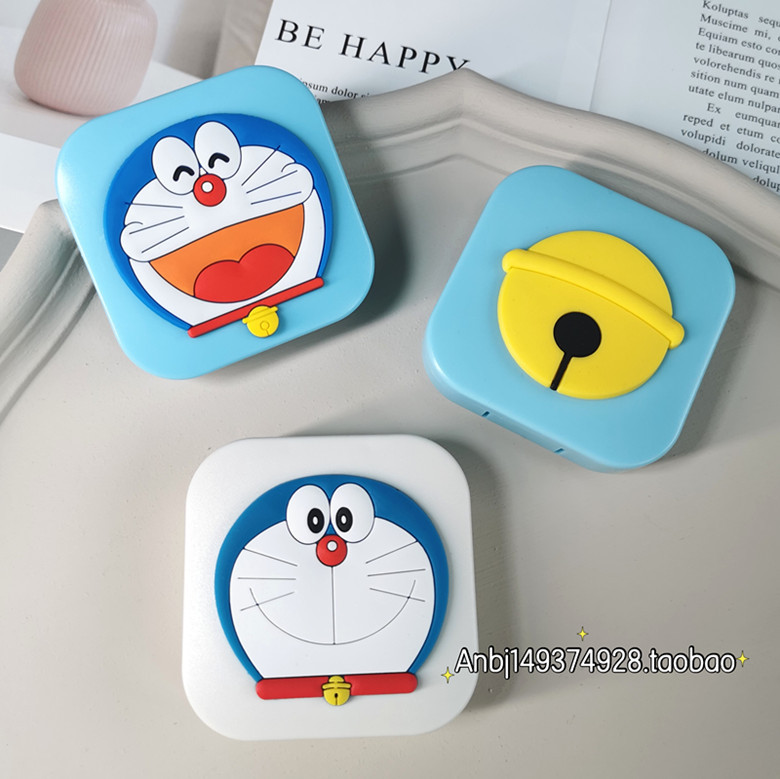  Cute Myopia Contact Lens Case Companion Box Cartoon High-End Compact Double Box Contact Lens Storage Box