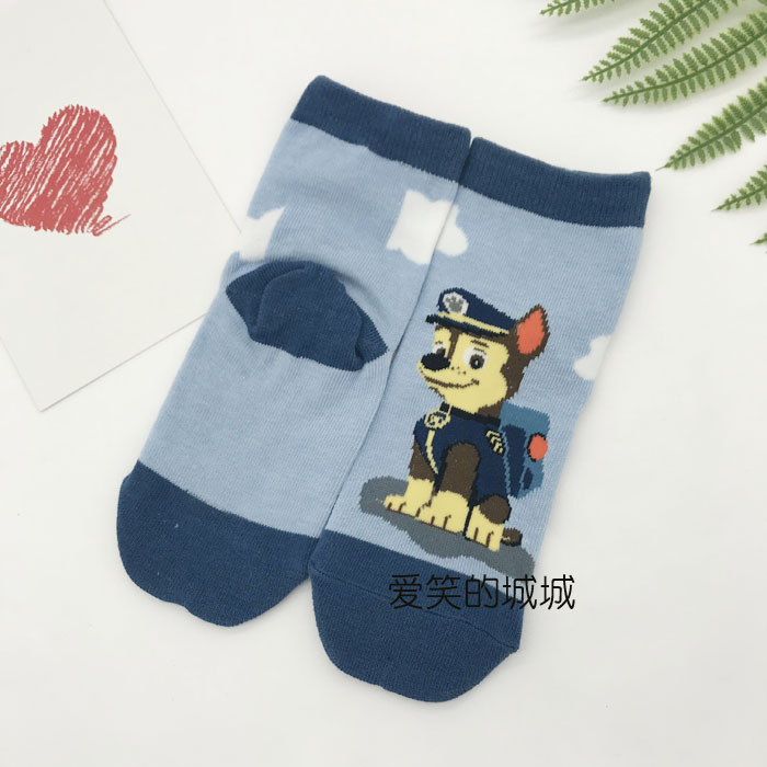 6 đôi bé trai và bé gái mới Wang Wang đội vớ tuần tra chó trong vớ trẻ em hoạt hình vớ cotton cho bé 3-8 tuổi vớ dài cho bé gái