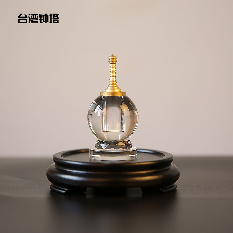 Small Taiwan Bell Tower Crystal Stupa Pure copper Stupa Bodhi Tower Manna Pill Crocus Relic Gawu bottle