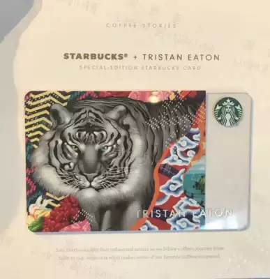 Spot United States Starbucks TRISTAN EATON Co-name Tiger Card Collection